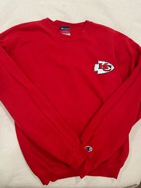 Champion Red Kansas City Chiefs Crewneck Sweatshirt